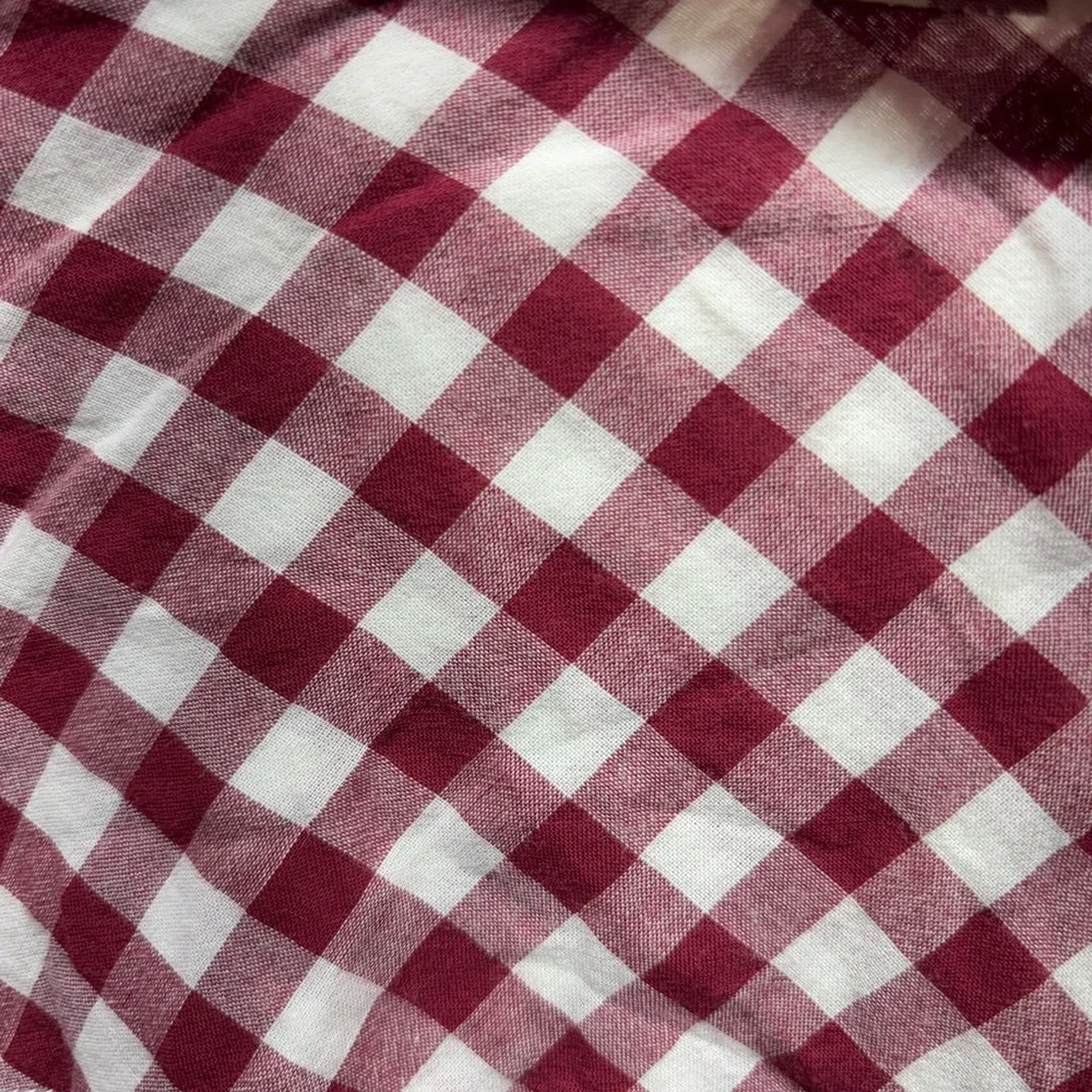 J.Crew Mens Lightweight Shirt Button‎ Down Long Sleeve Gingham Checkered sz  16T